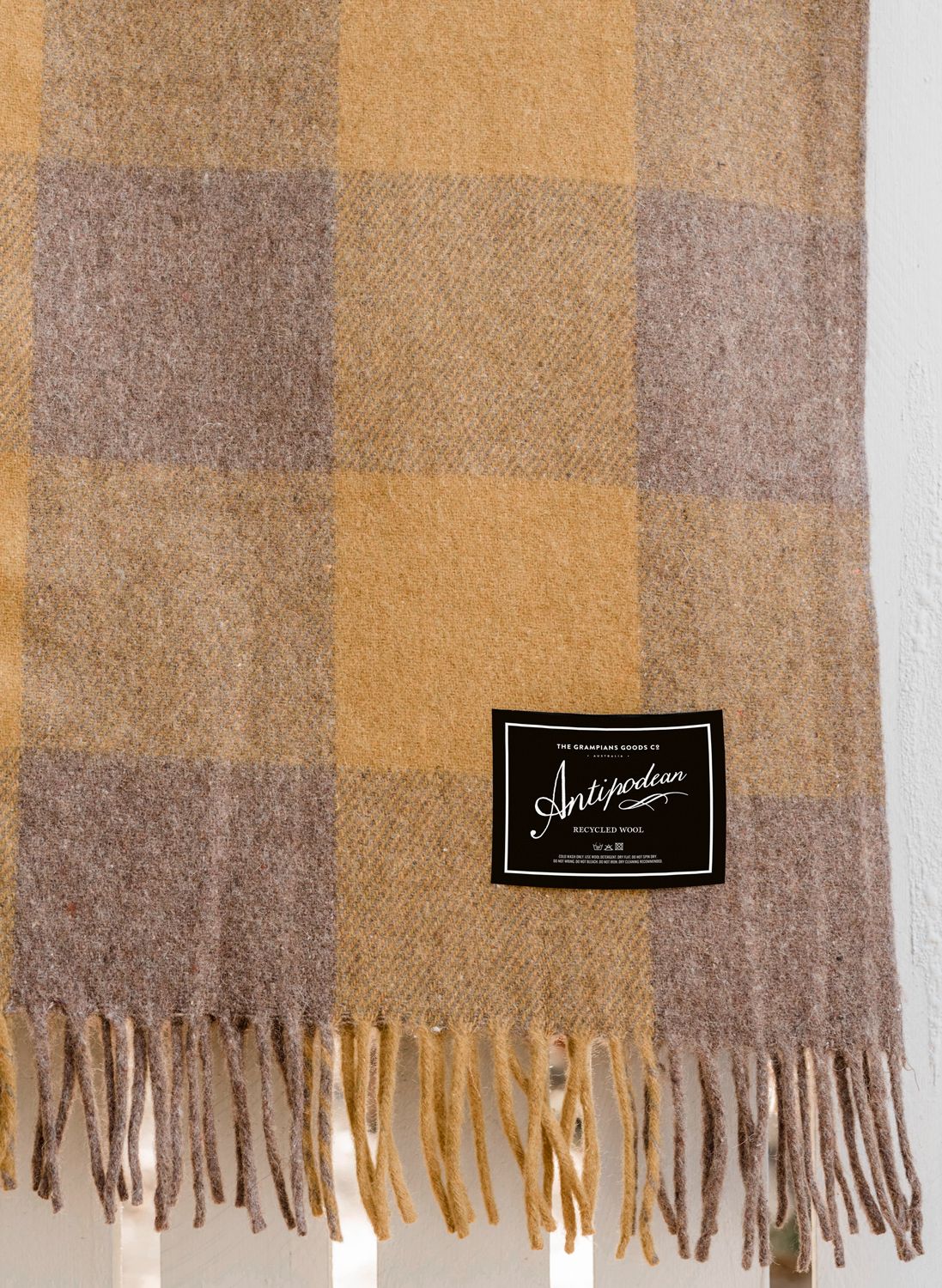 Wattleseed | Recycled Wool Picnic Check Blanket