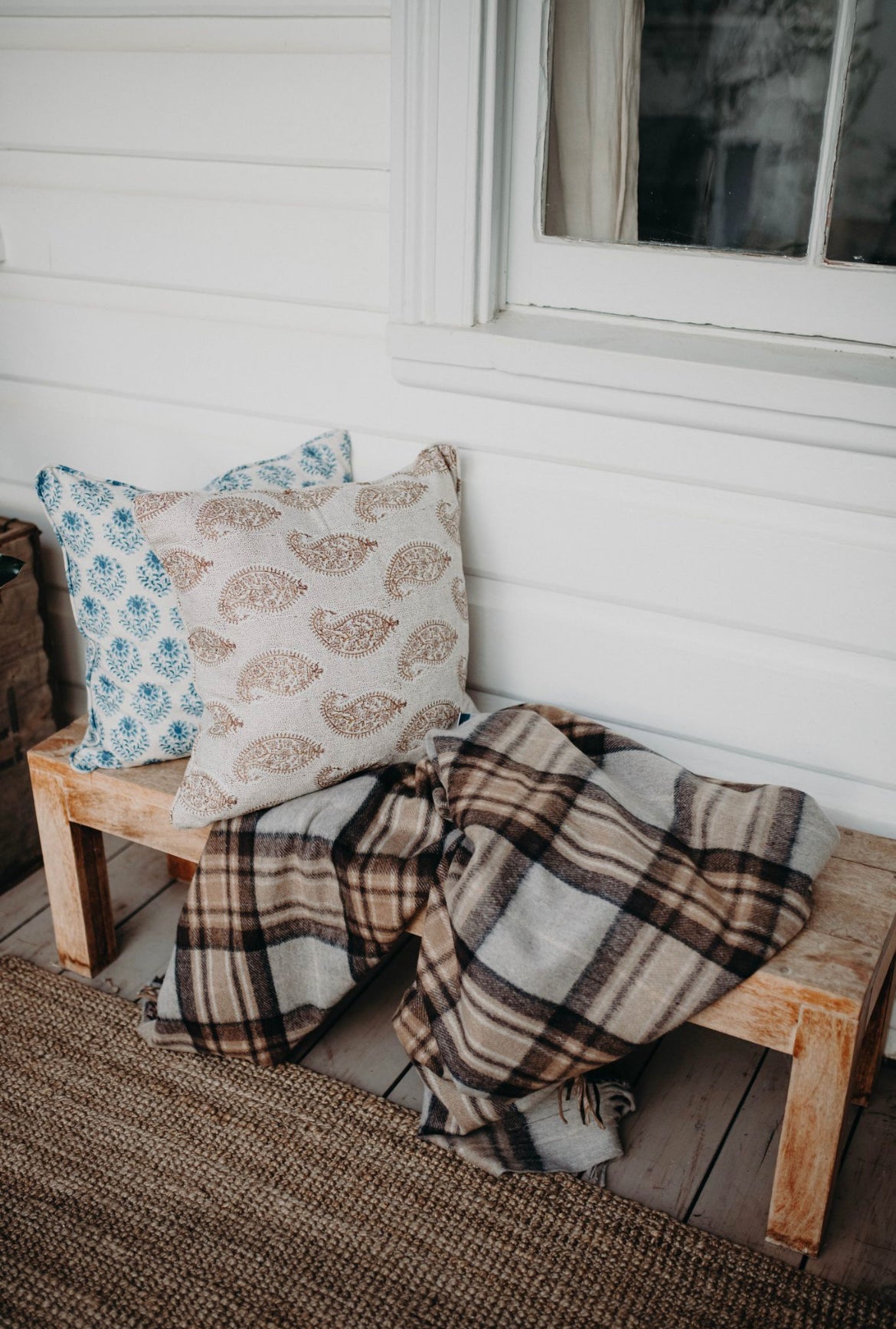 Paisley Petal Linen Cushion