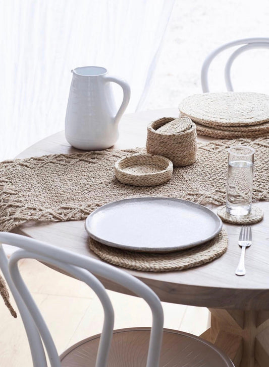 Jute Macrame Table Runner