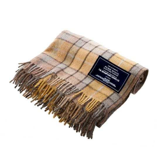 Gold | Recycled Wool Scottish Tartan Blanket