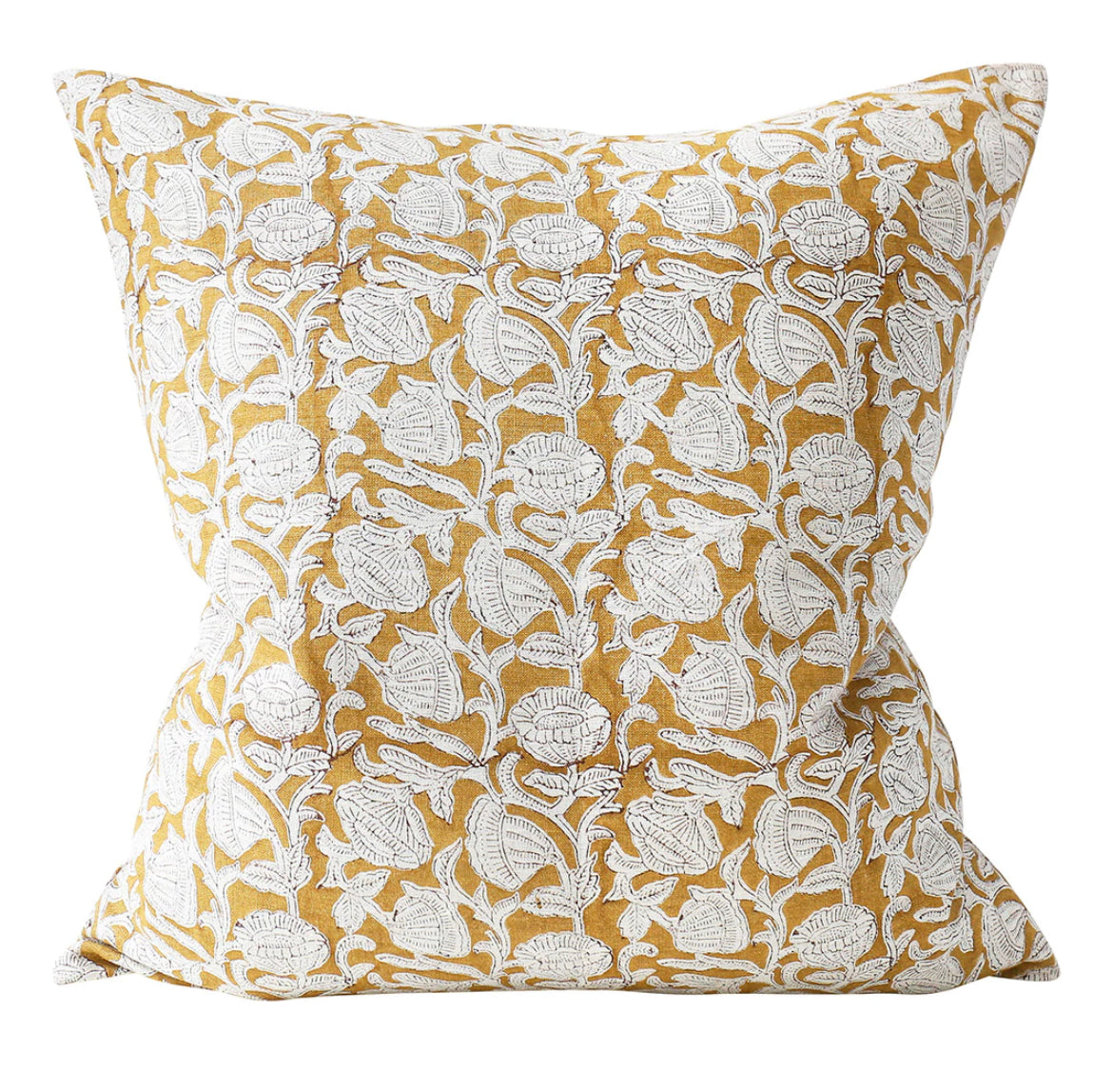 Marbella Saffron Linen Cushion