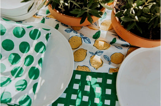 Table Runner | Gingham Green