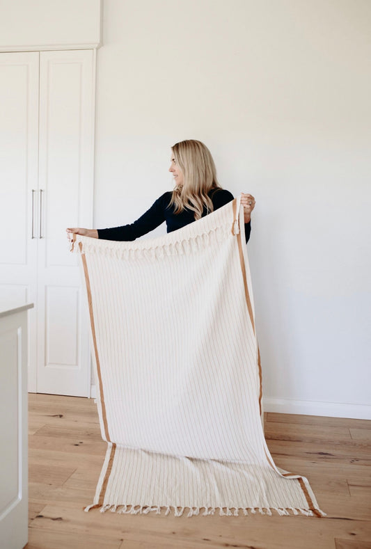 Taupe | Linen & Cotton Throw